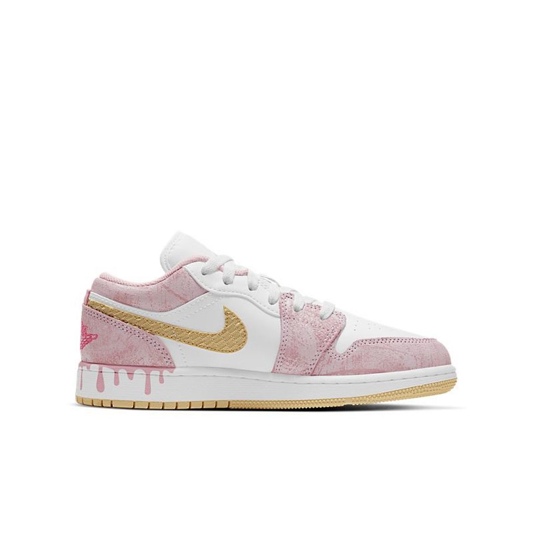 jordan air jordan 1 retro low - Blanco Rosado Dorado