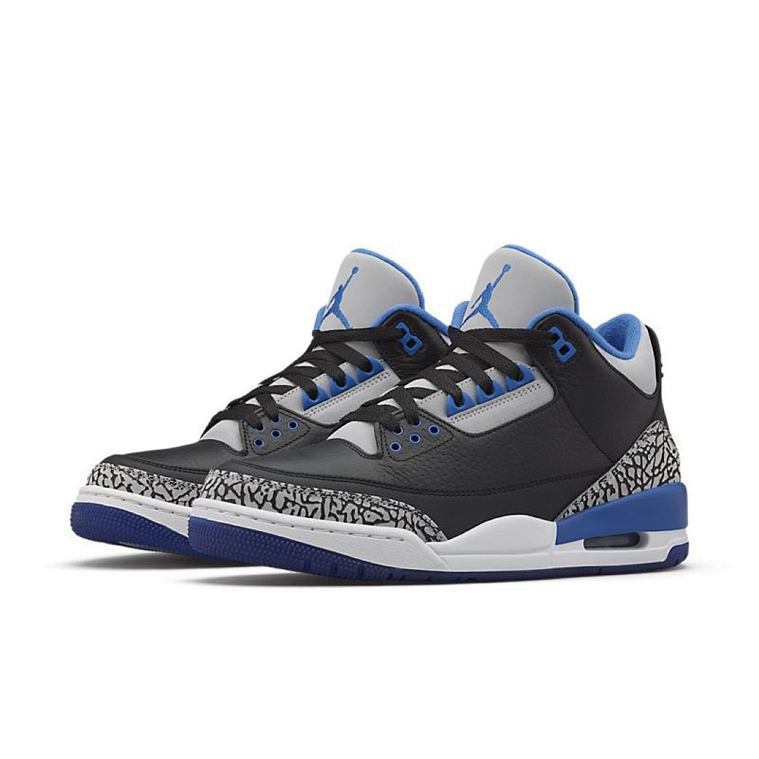 jordan air jordan 3 retro - Negro Azul Gris