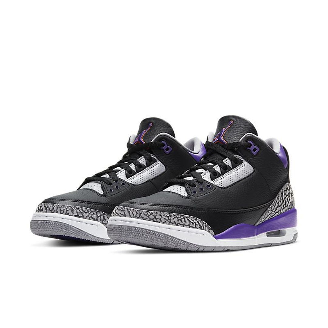 jordan air jordan 3 retro - Negro Morado Gris