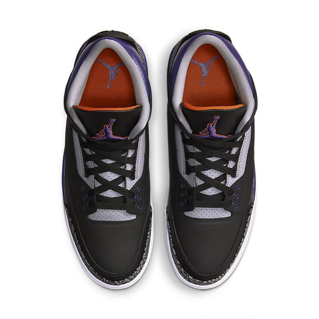jordan air jordan 3 retro - Negro Morado Gris