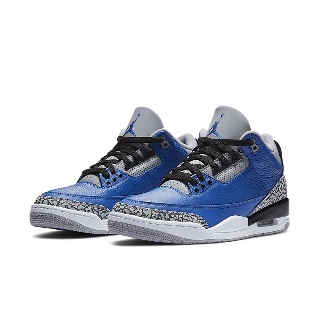 jordan air jordan 3 retro - Azul Blanco Gris