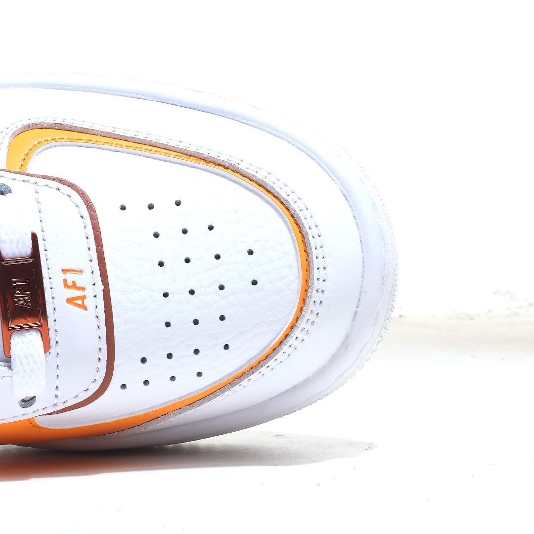 nike air force 1 - Blanco Naranjo