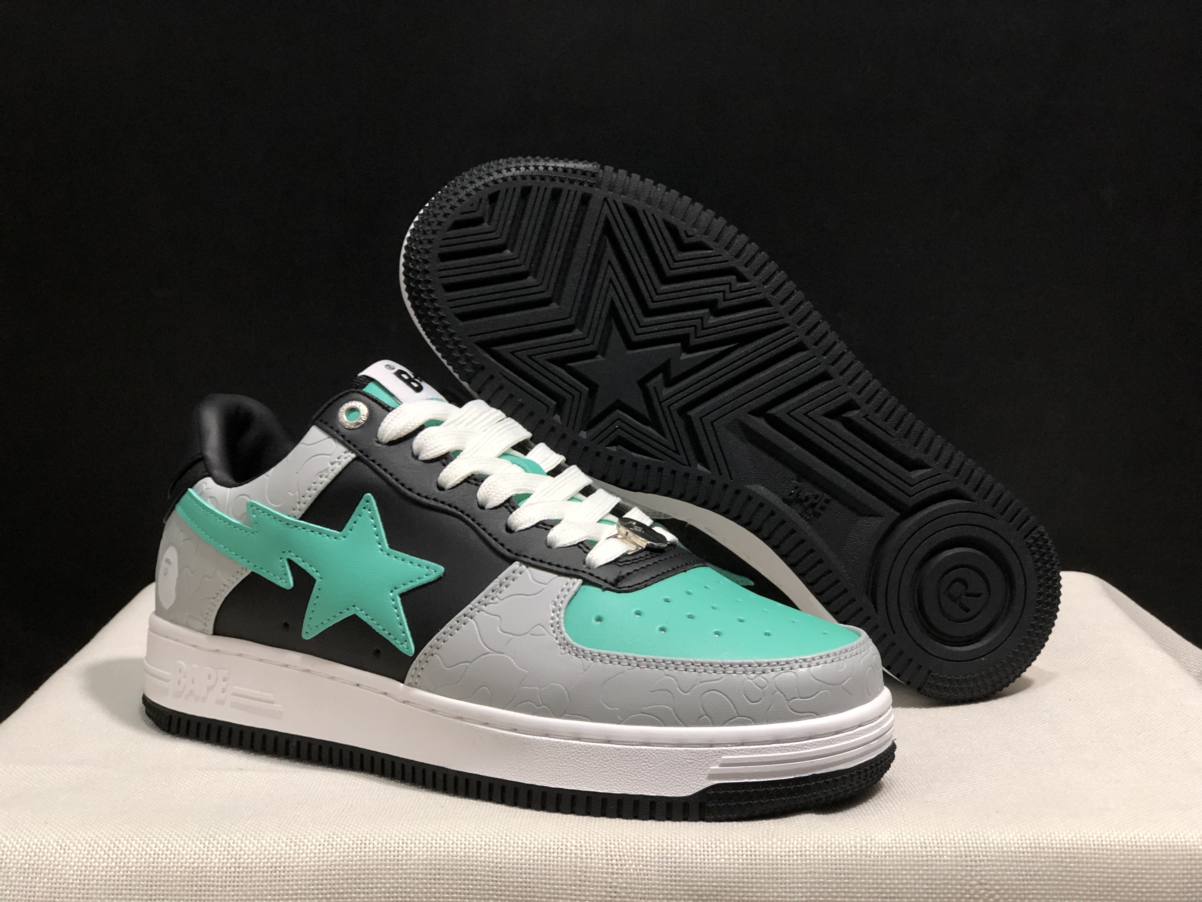 bape sta - Gris Negro Cyan