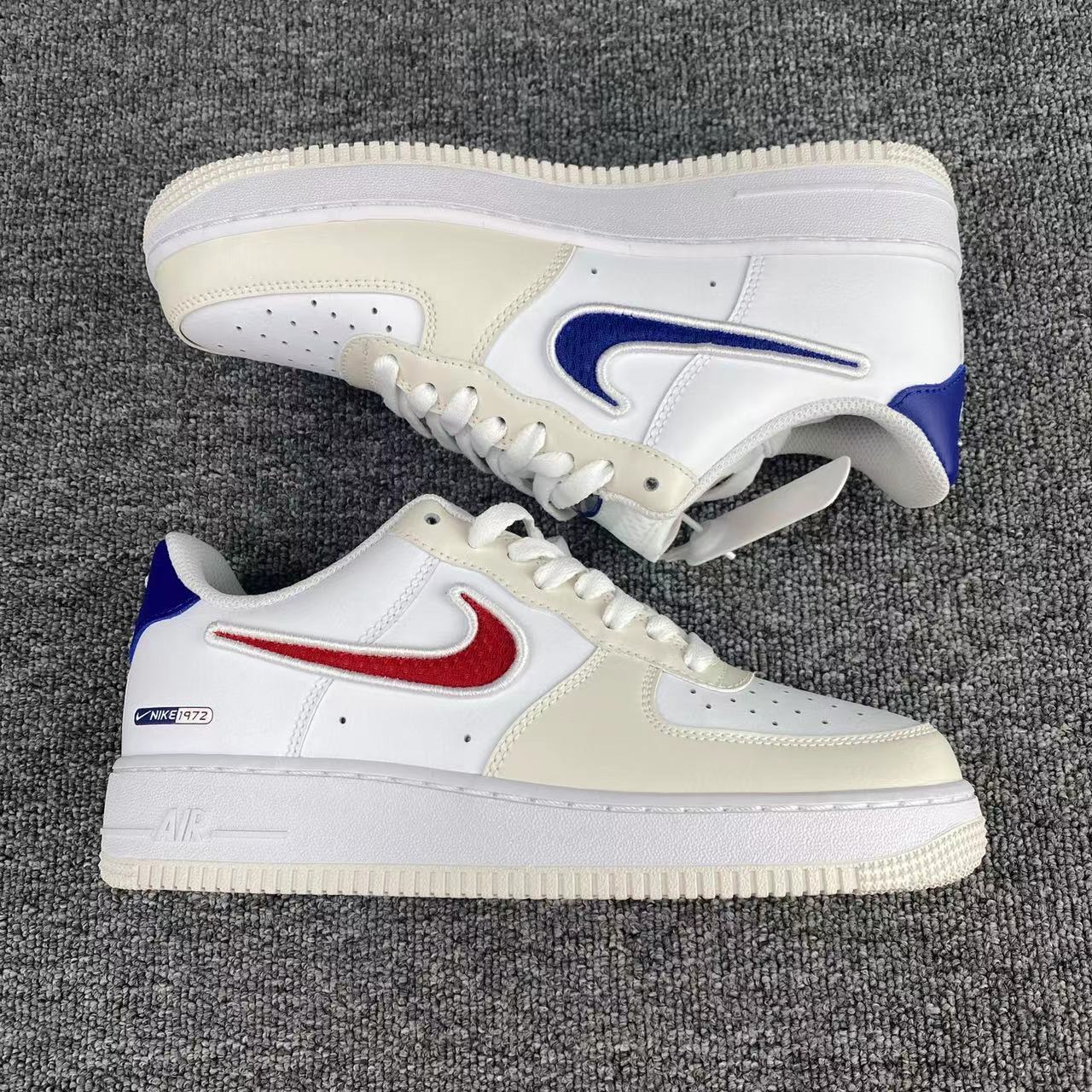 nike air force 1 - Blanco Rojo Azul