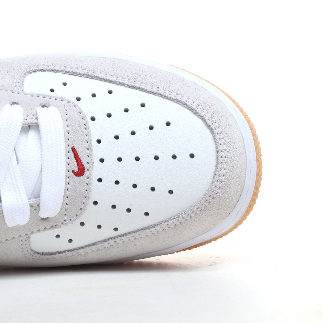 nike air force 1 - Blanco Rojo Gris