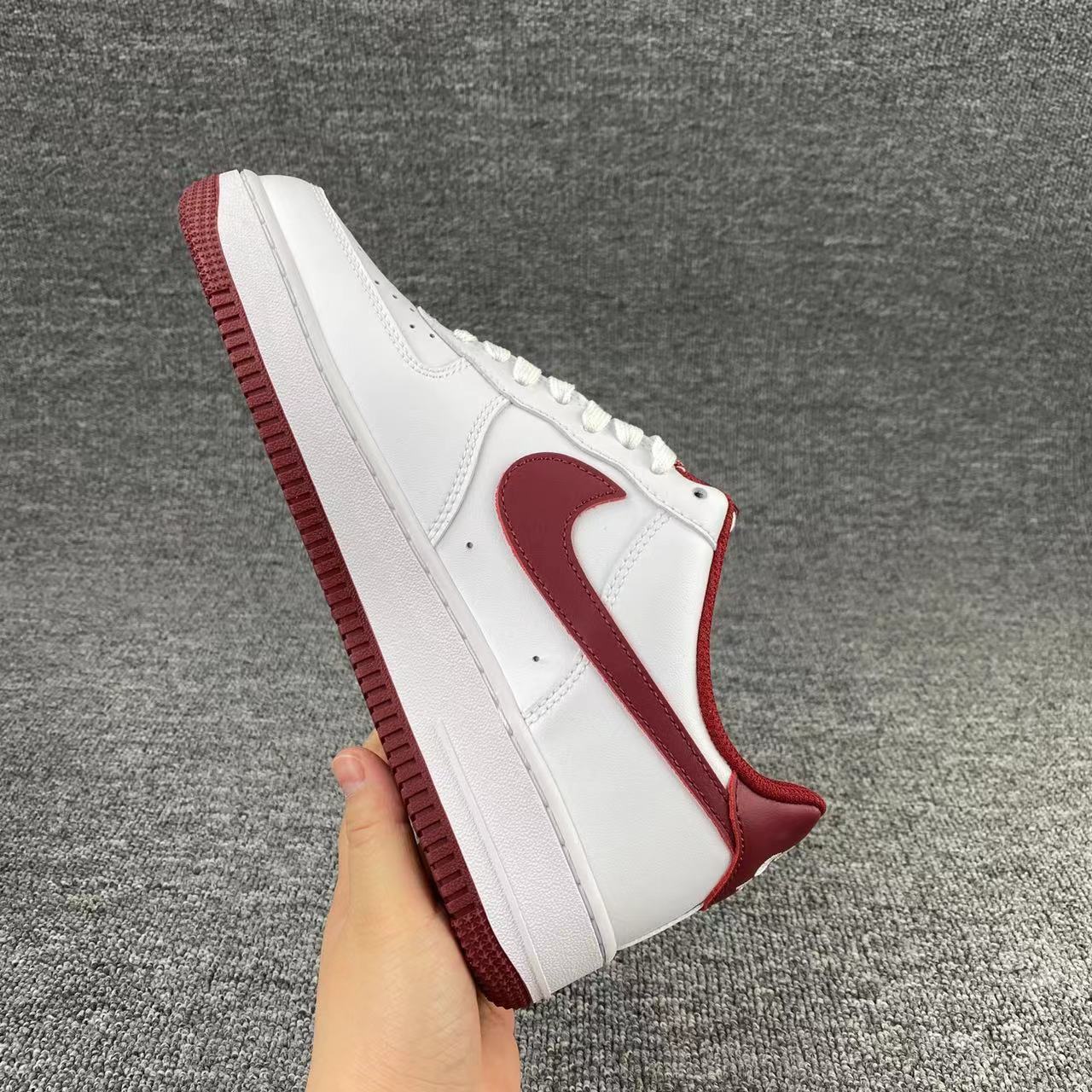 nike air force 1 - Blanco Burdeo