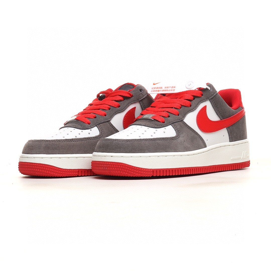 nike air force 1 - Gris Rojo Blanco
