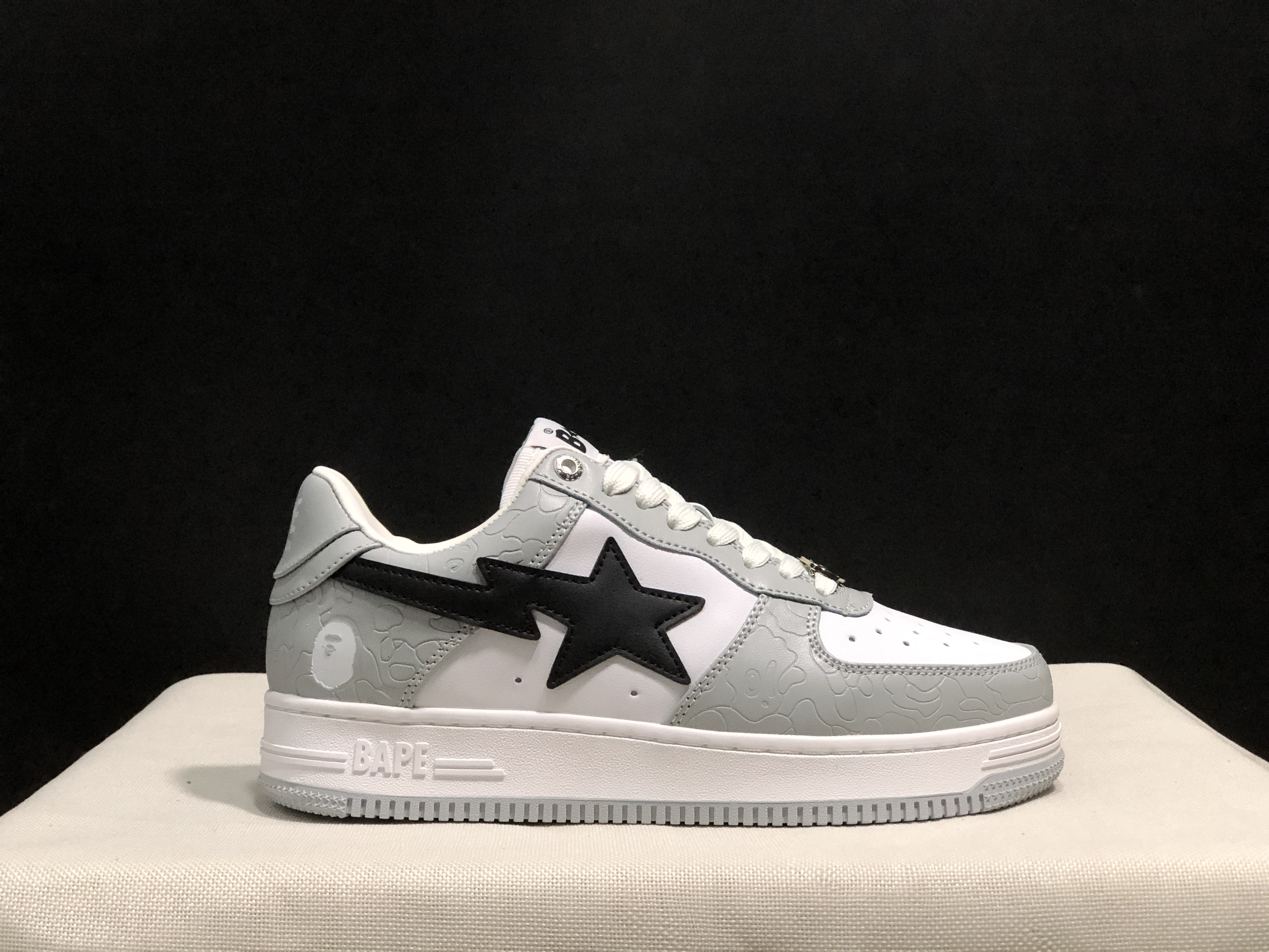 bape sta - Gris Blanco