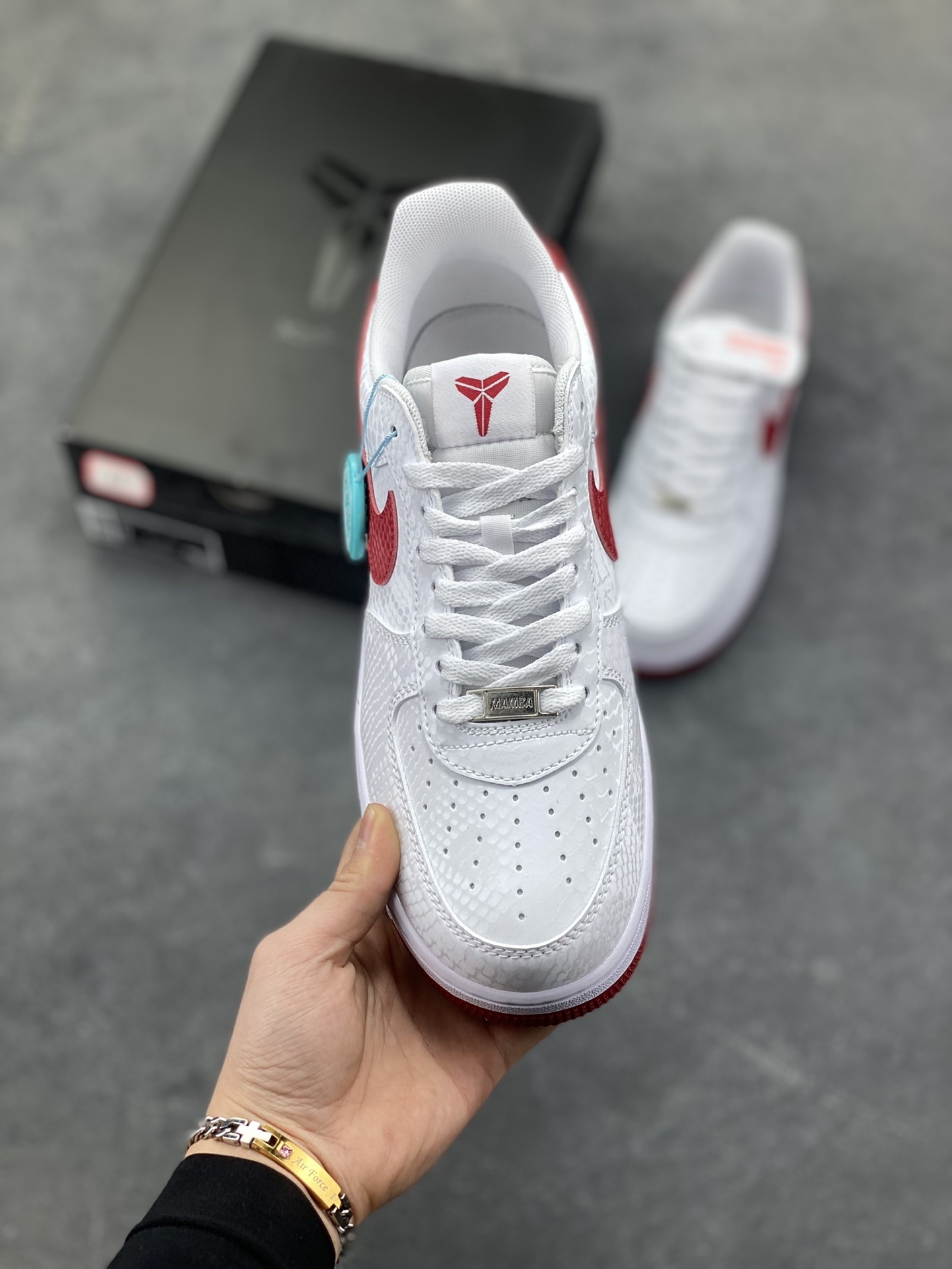 nike air force 1 - Blanco Rojo