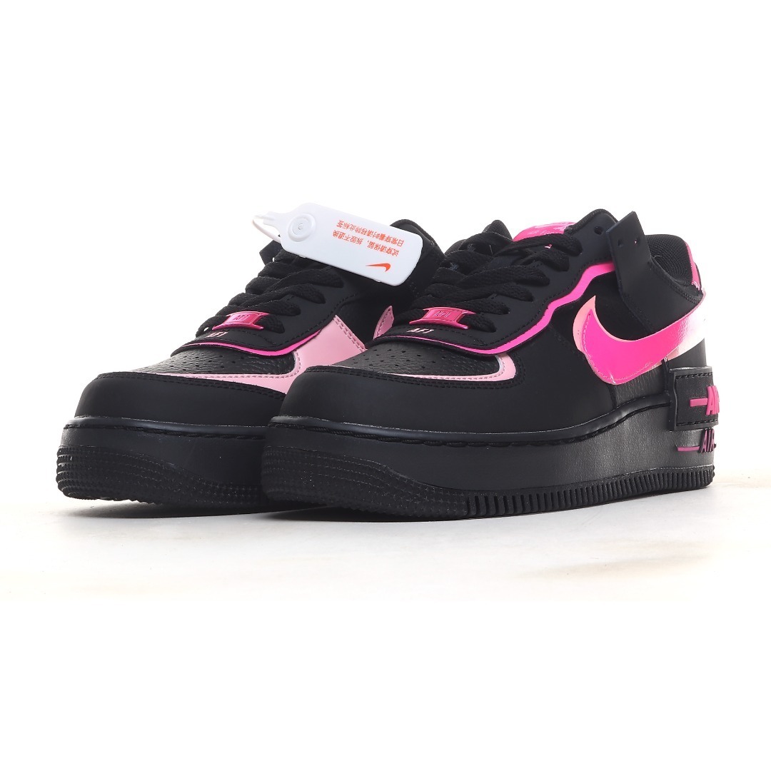 nike air force 1 - Negro Rosado
